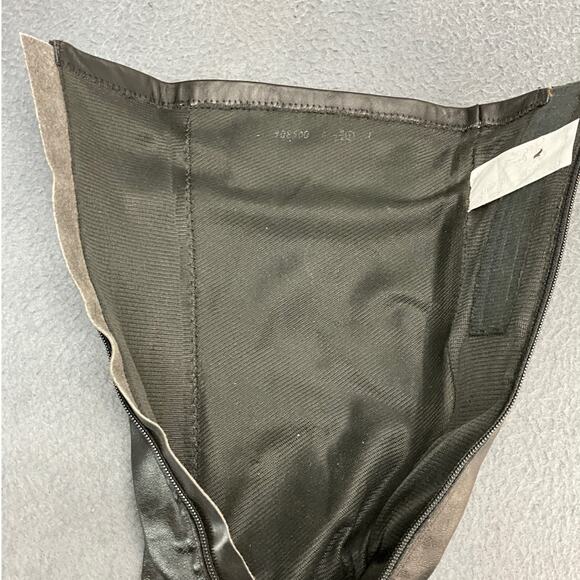 Joyce Vintage Black Leather Heeled Point Toe Tall Western Riding Boot Women 6M - Picture 6 of 8